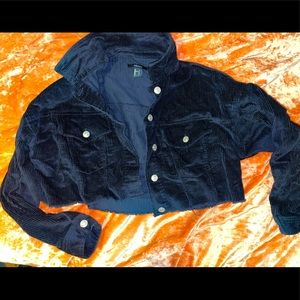 Corduroy crop jacket